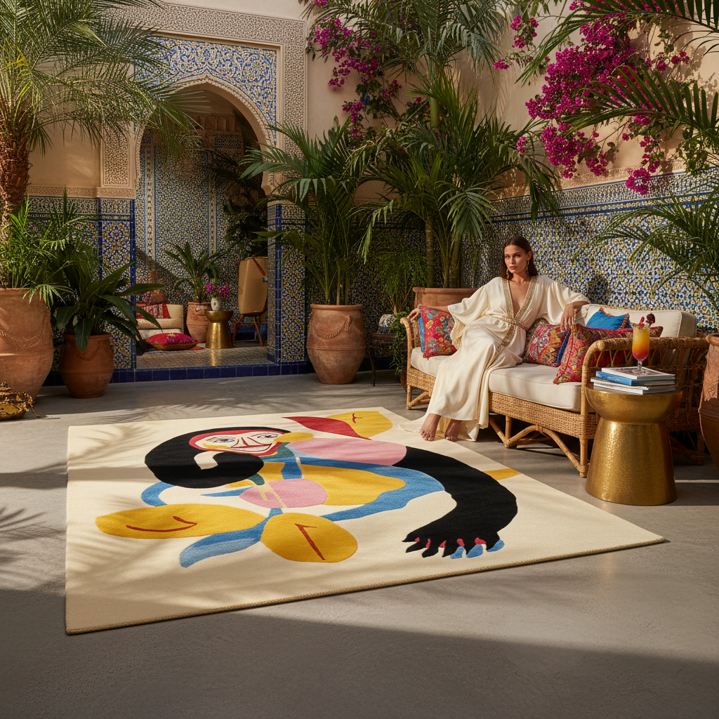 Monkey Spirit Hand Tufted Rug