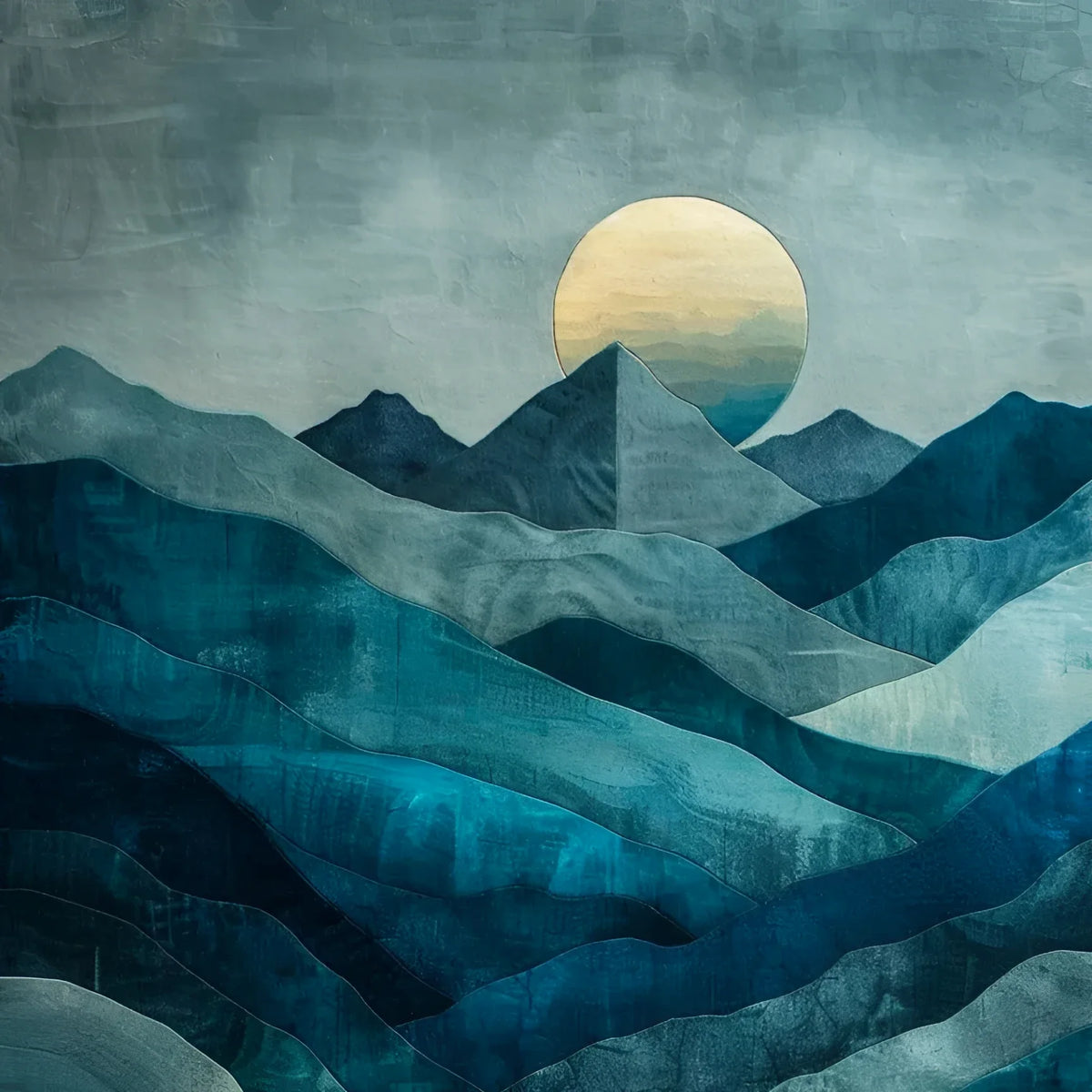 Moonlit Hills Hand Tufted Wool Rug