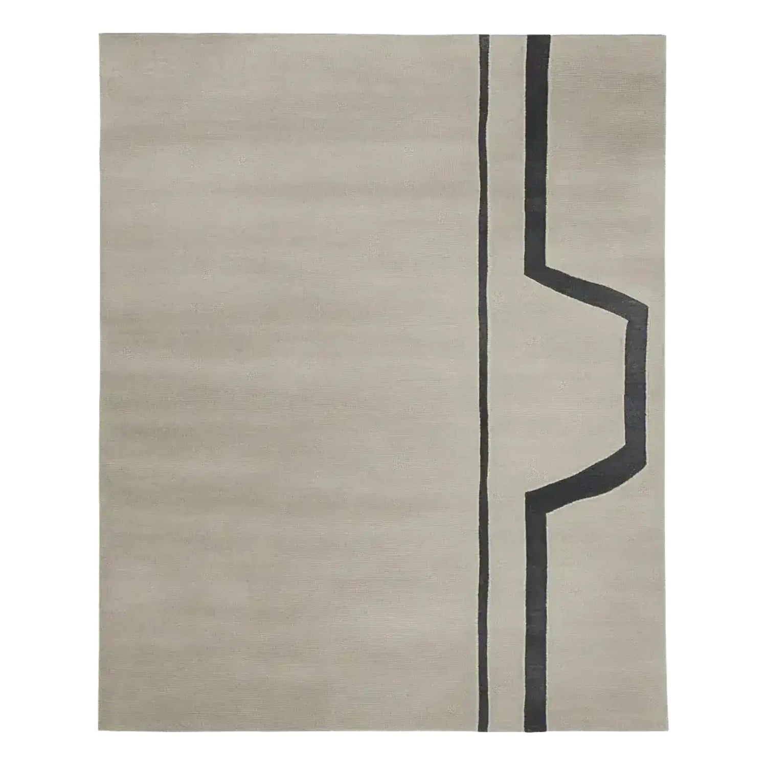 Muted Modern Line Hand Tufted Rug