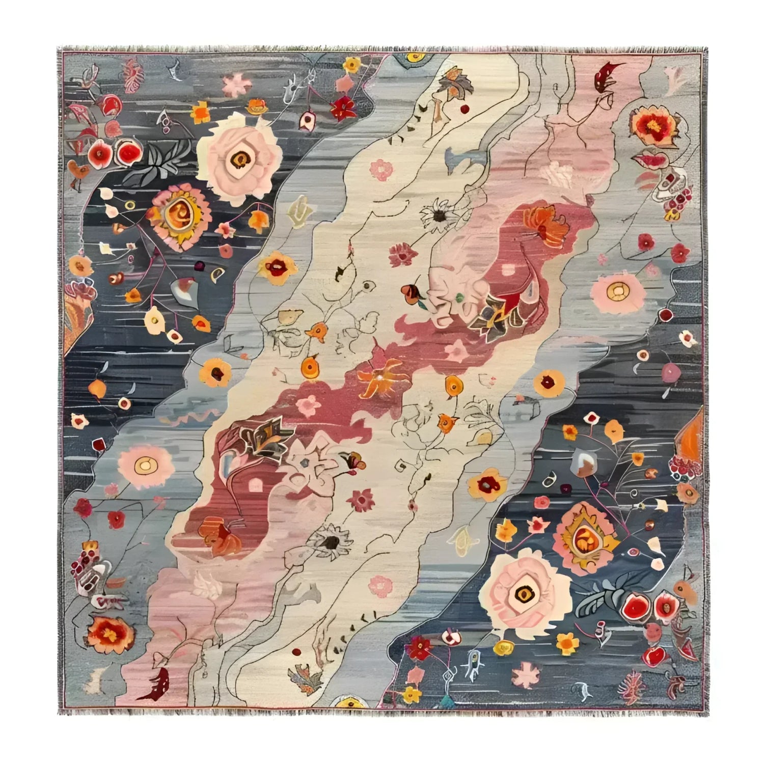 Mystic Meadow Hand Knotted Area Rug — Custom 6' × 8'