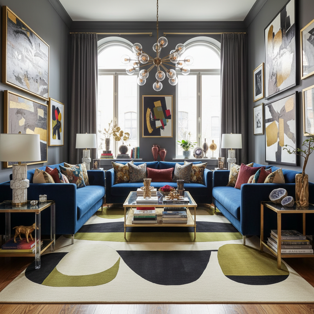 Obscured Dimensions Hand Tufted Rug