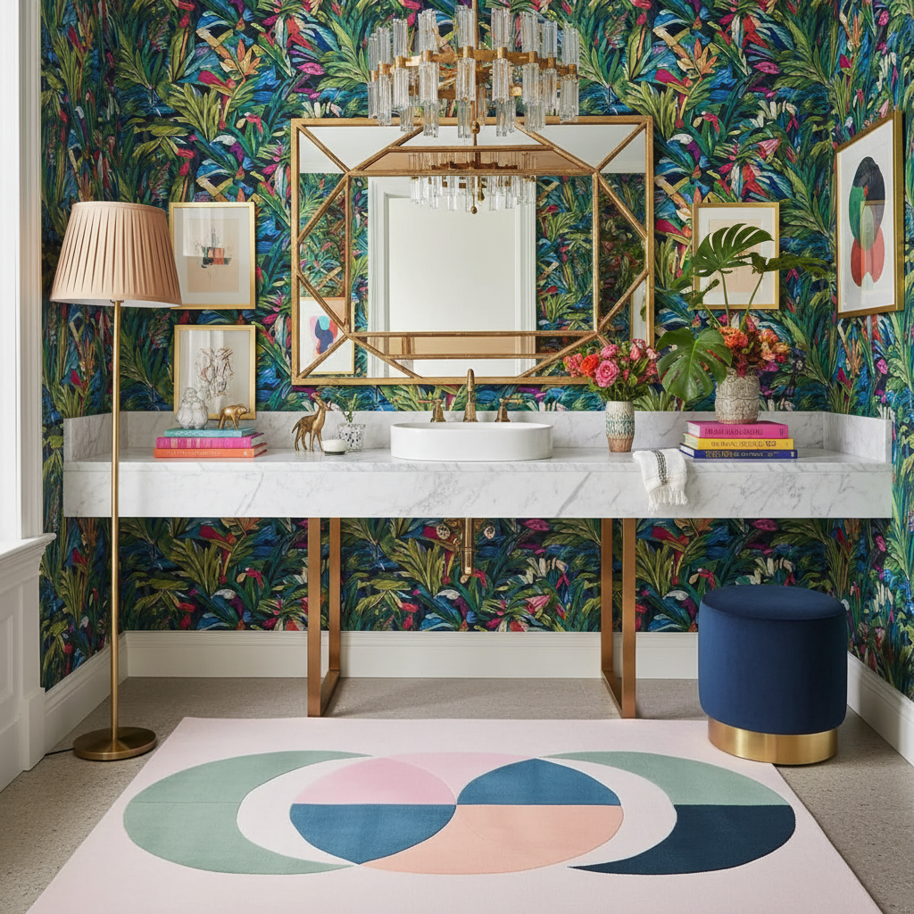 Orbit Petal Prism Hand Tufted Rug
