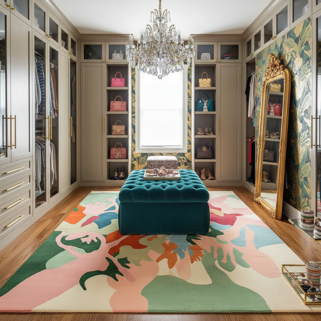 Organic Flame Fusion Hand Tufted Rug