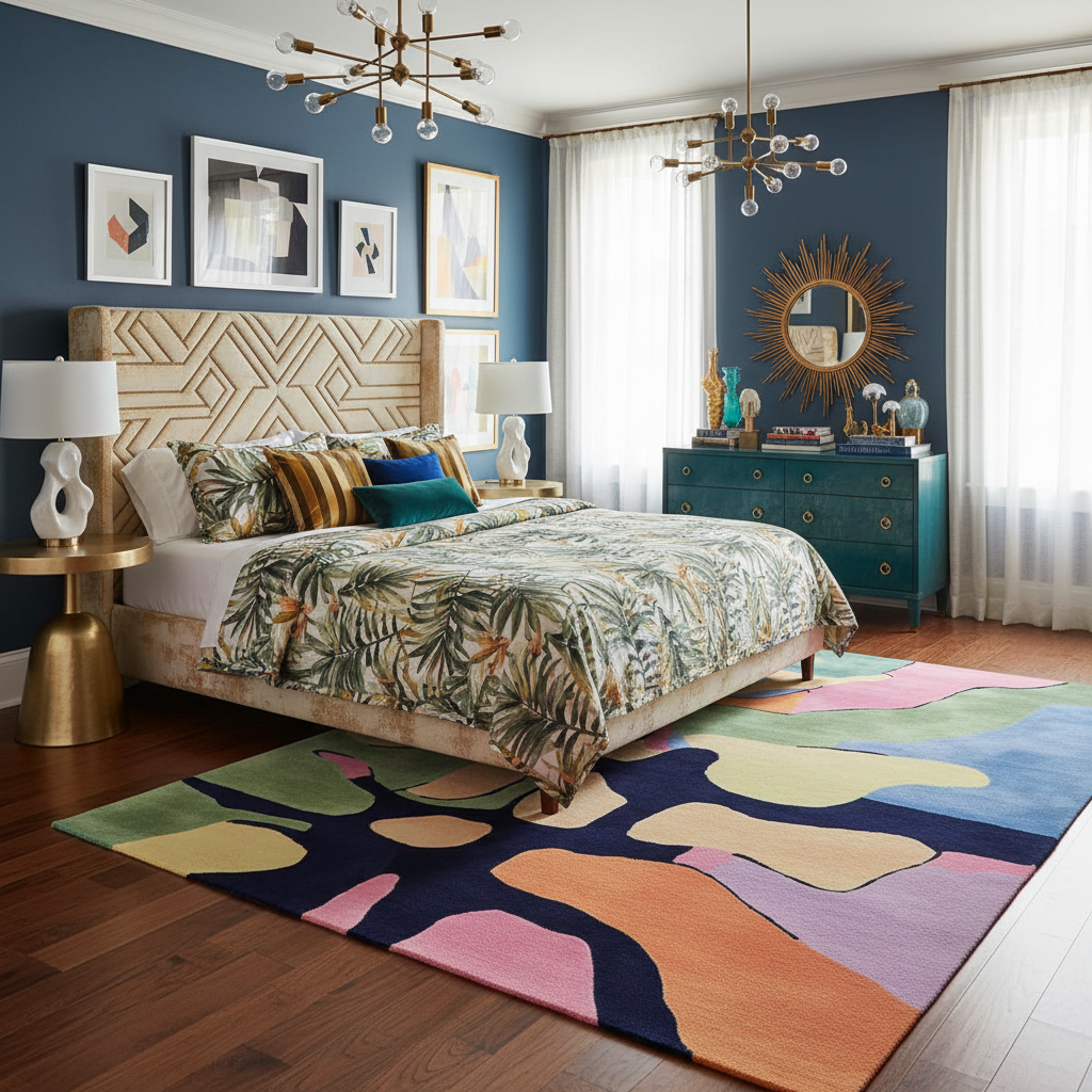 Organic Rhythm Mosaic Hand Tufted Rug