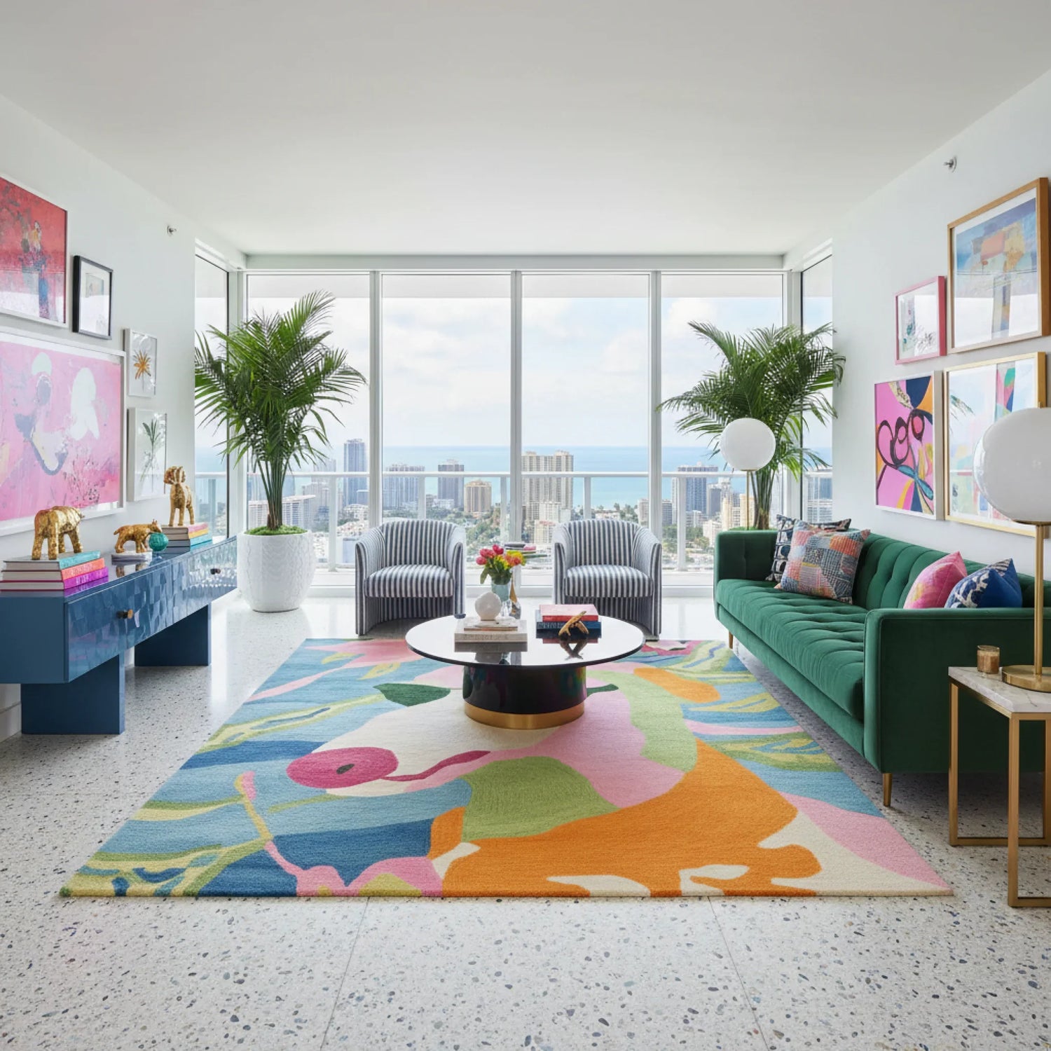 Palm Beach Pup Hand Tufted Rug