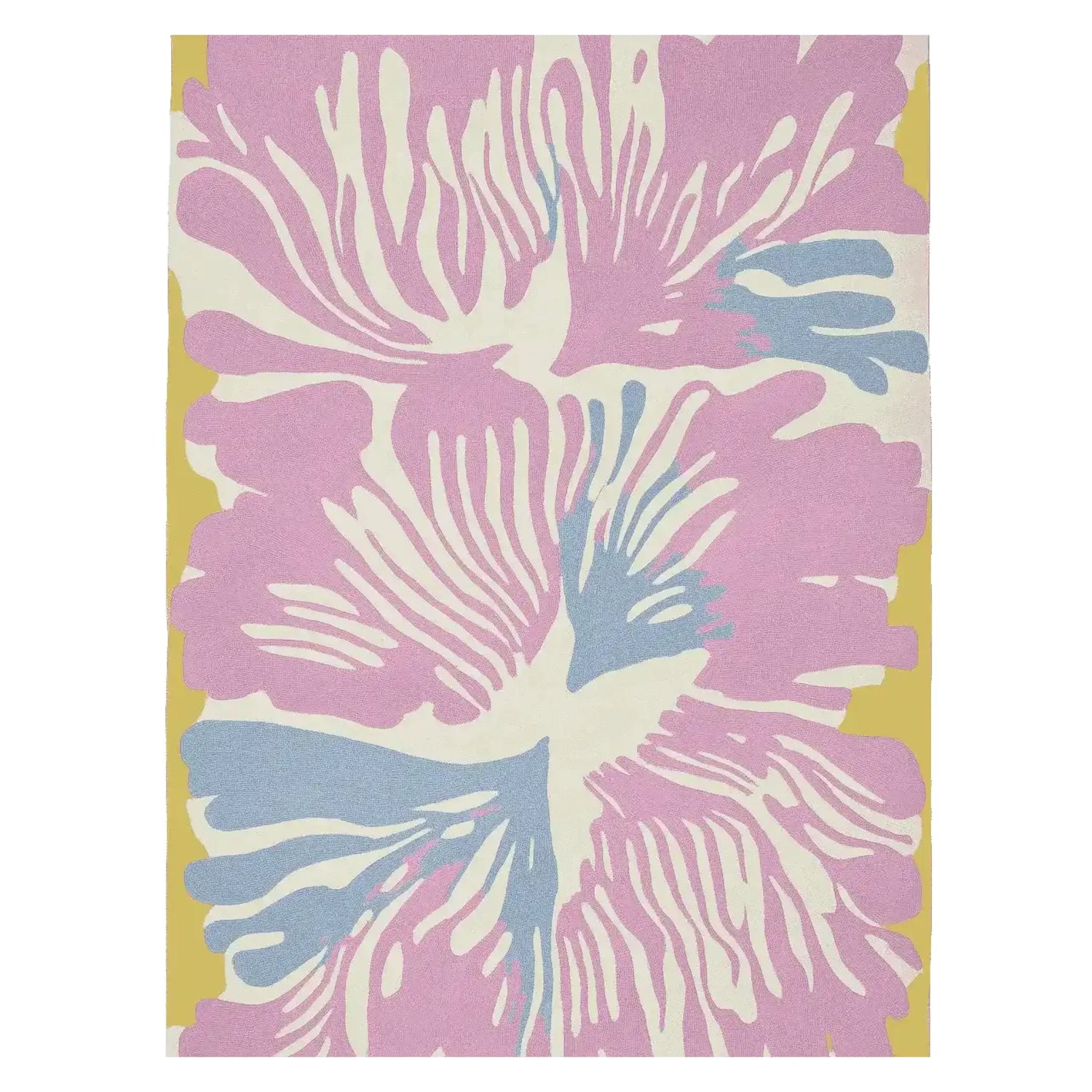Pastel Flower Burst Hand Tufted Rug