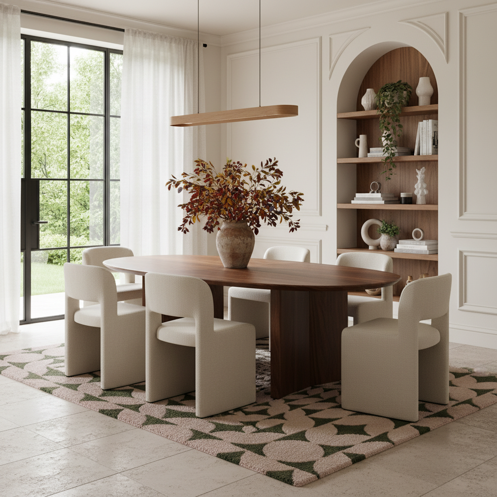 Pastel Olive Green Illusion Hand Tufted Wool Rug