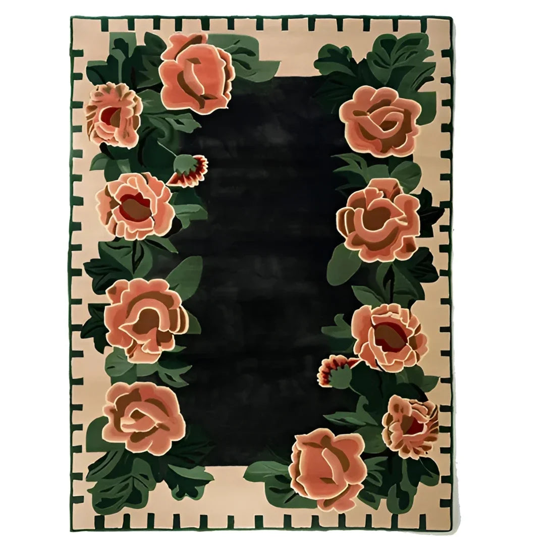 Peony Noir Hand Tufted Rug - MAIA HOMES