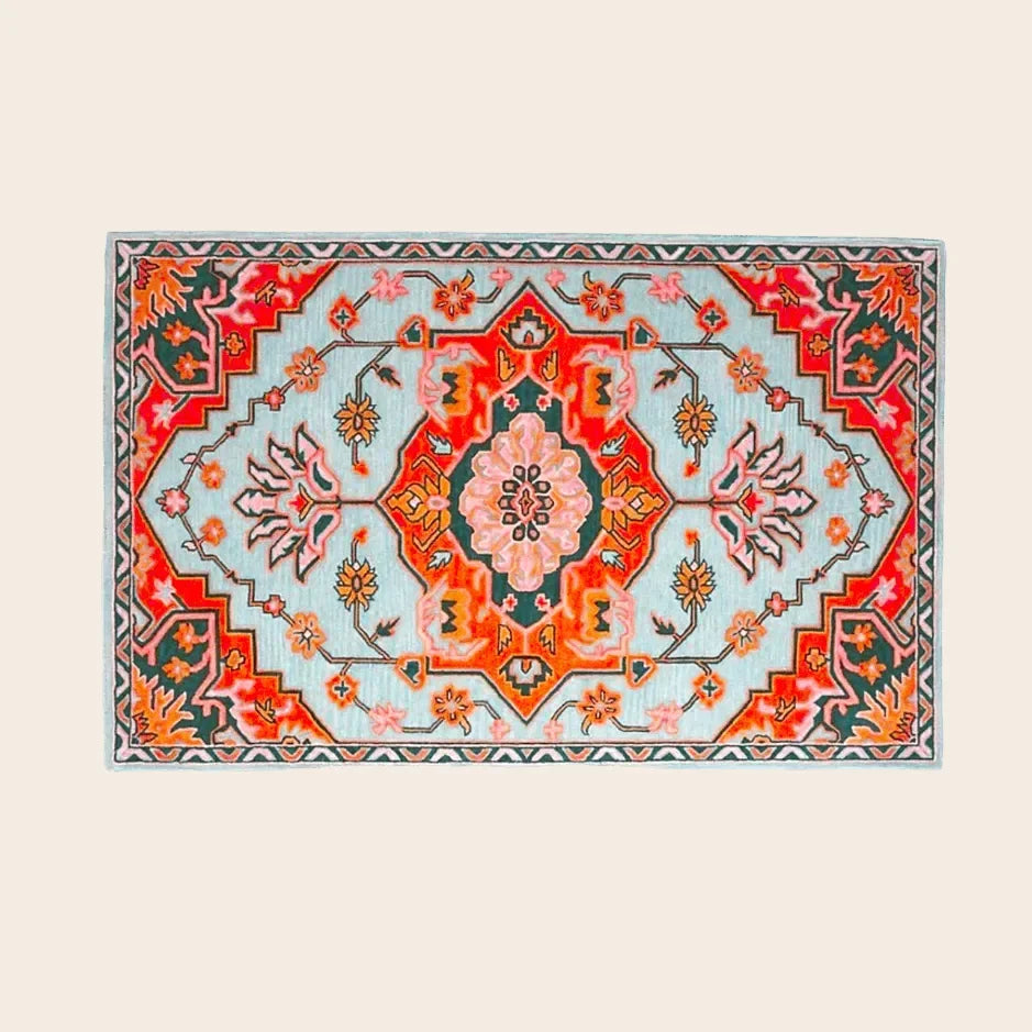 Persian Desi Eye on Fire Hand Tufted Wool Rug