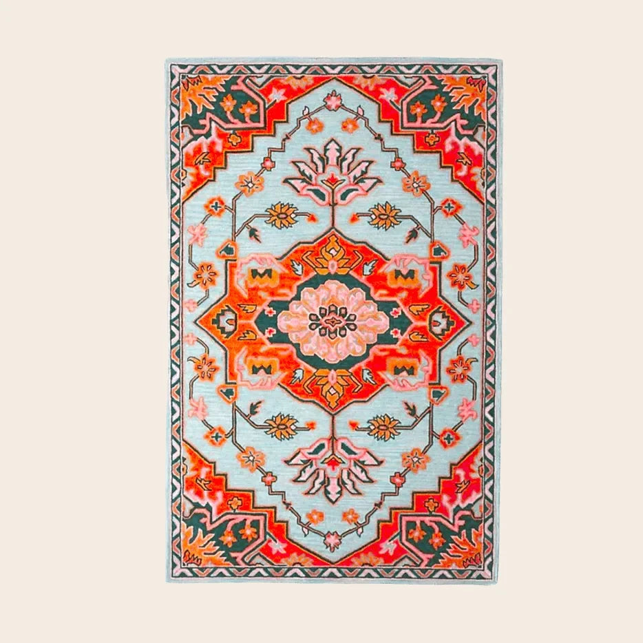 Persian Desi Eye on Fire Hand Tufted Wool Rug