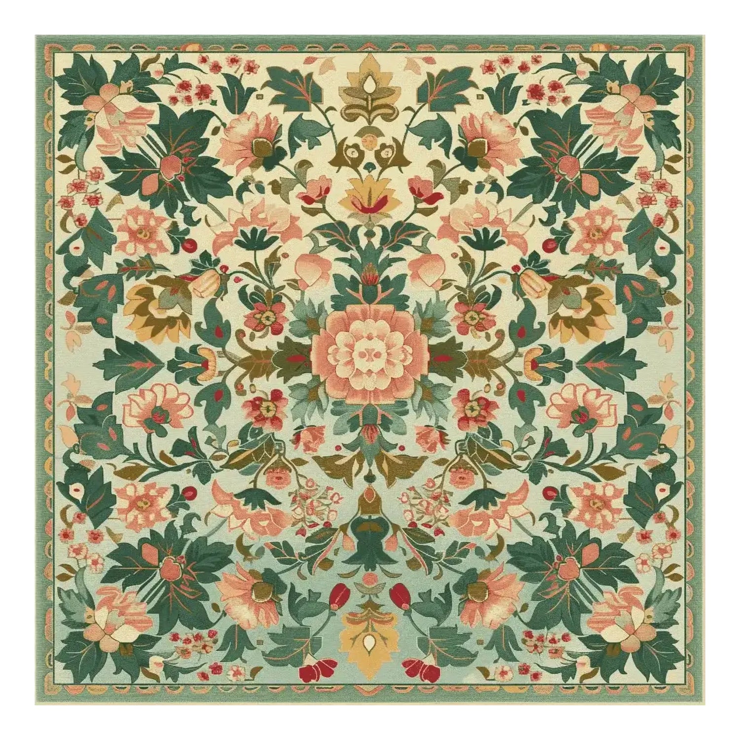 Petal Medallion Echo Hand Tufted Rug