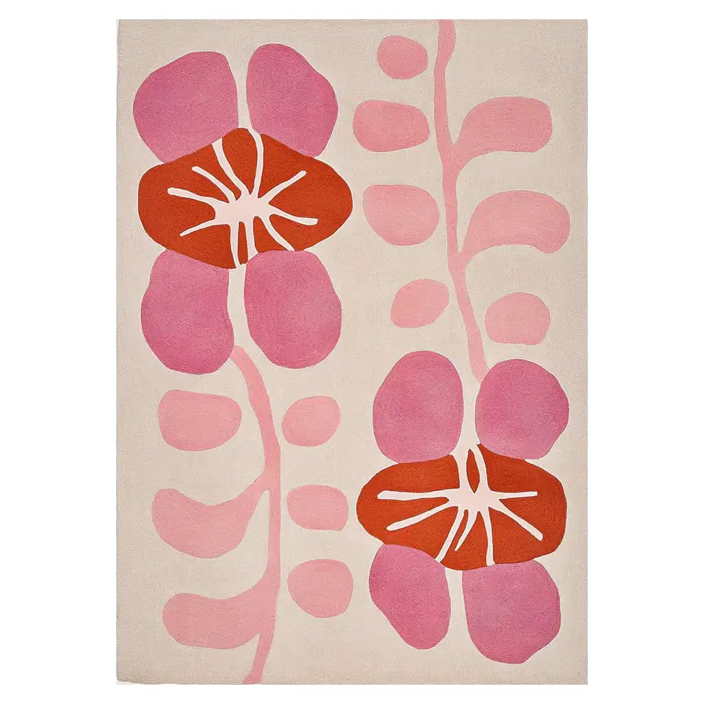 Petal Waves Hand Tufted Wool Rug