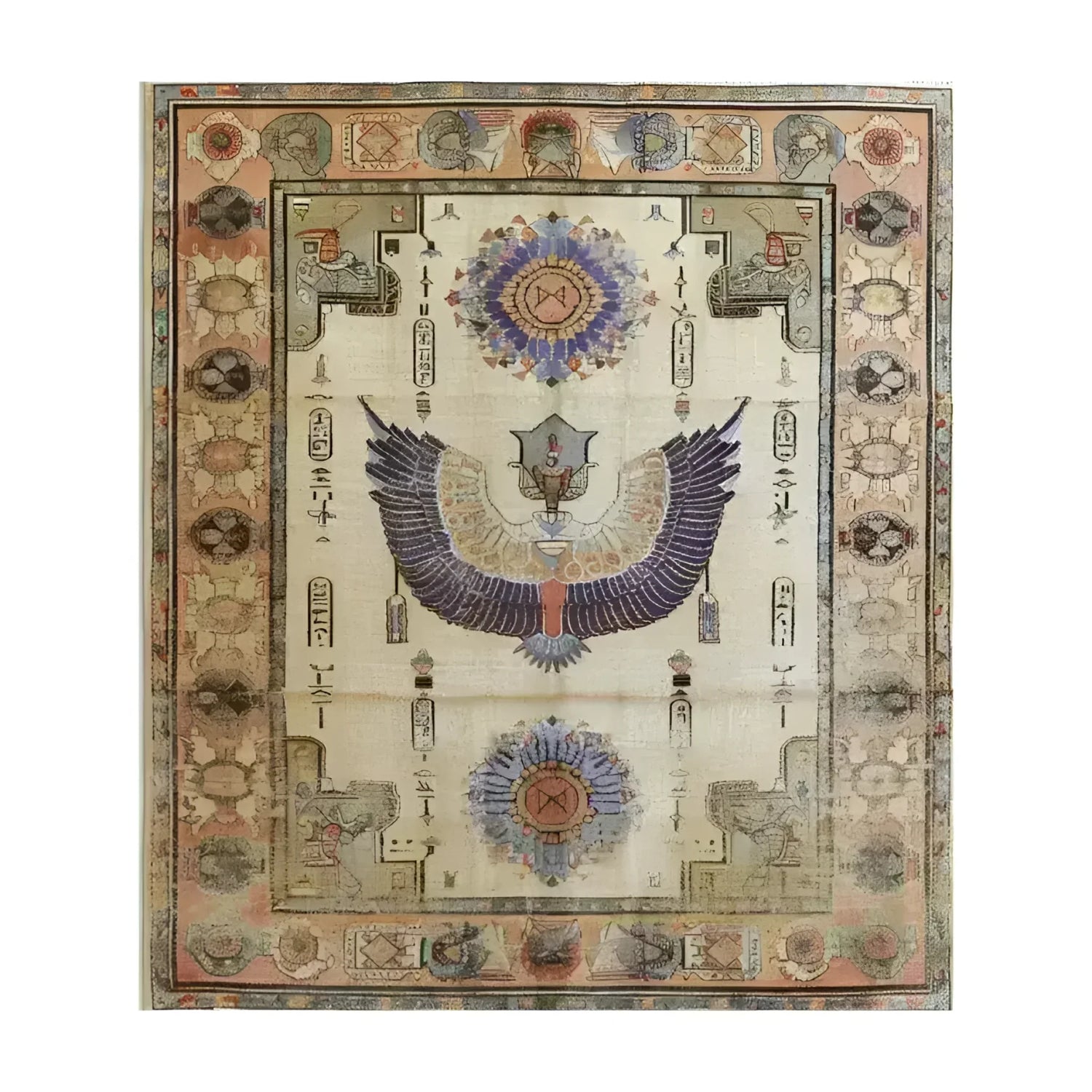 Pharaoh's Feathers Hand Knotted Area Rug