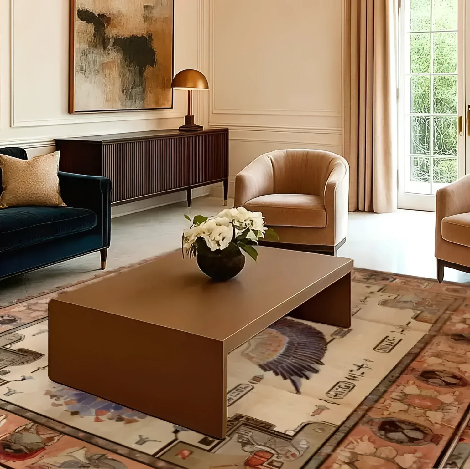 Pharaoh's Feathers Hand Knotted Area Rug