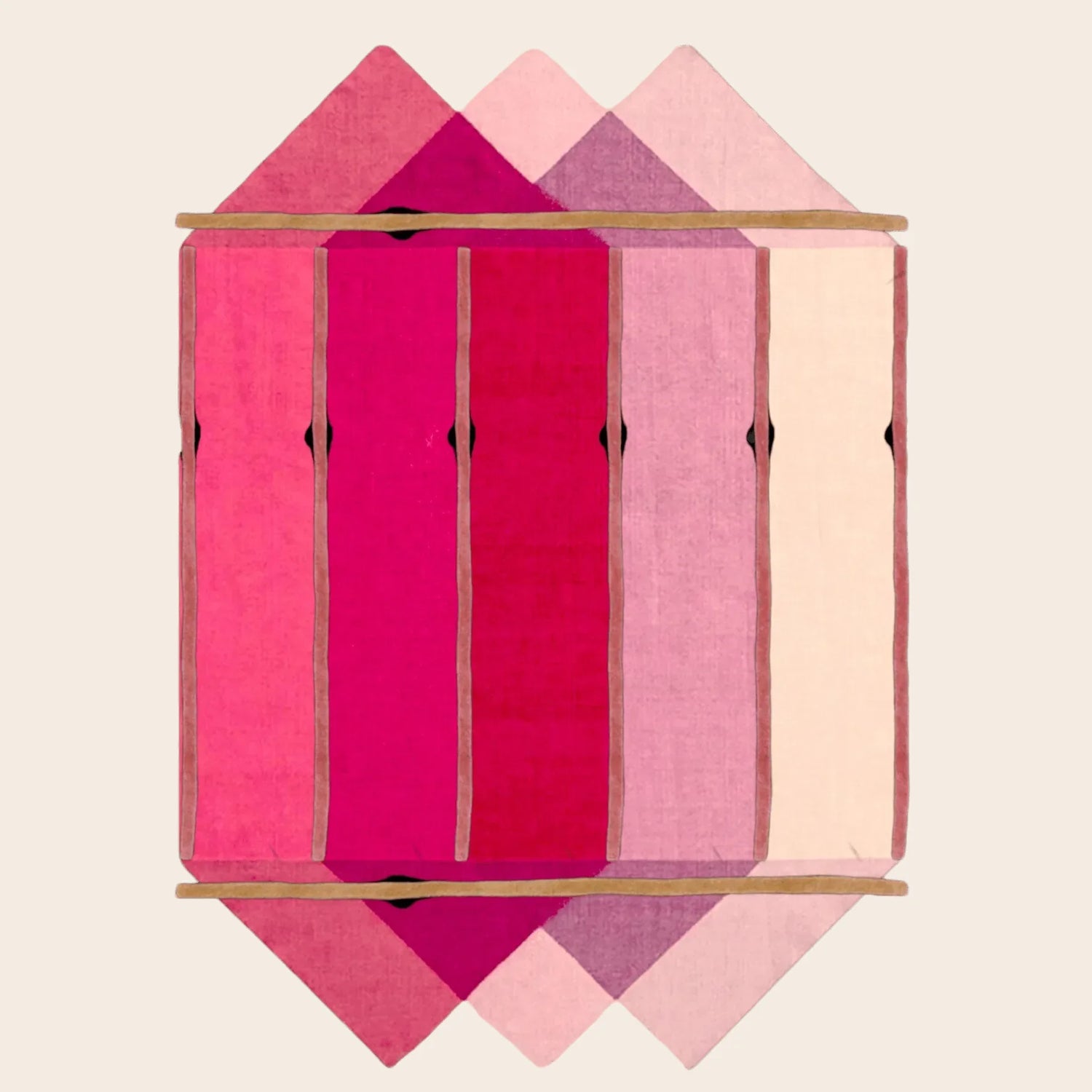 Pink Prism Geometric Hand-Tufted Wool Rug