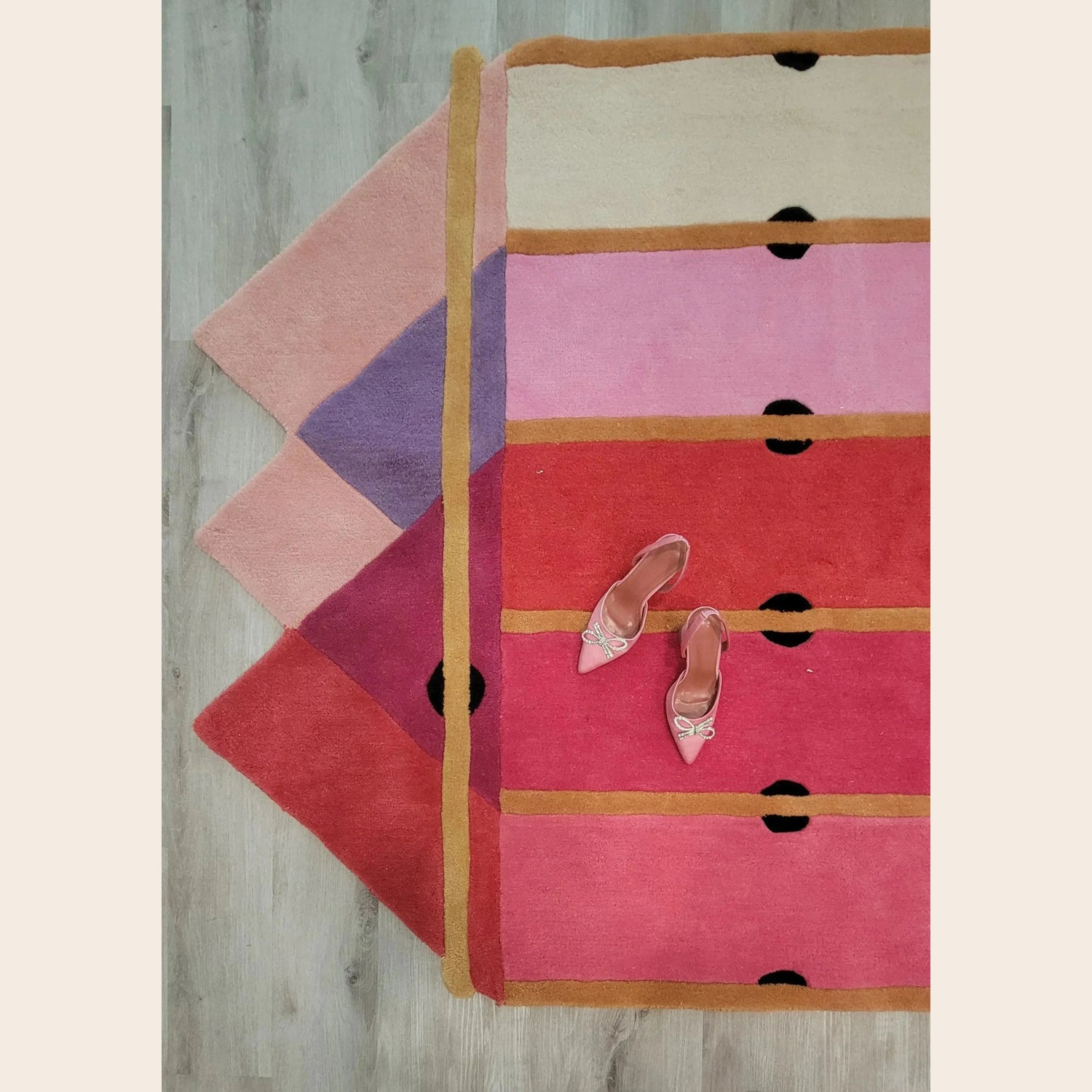 Pink Prism Geometric Hand-Tufted Wool Rug