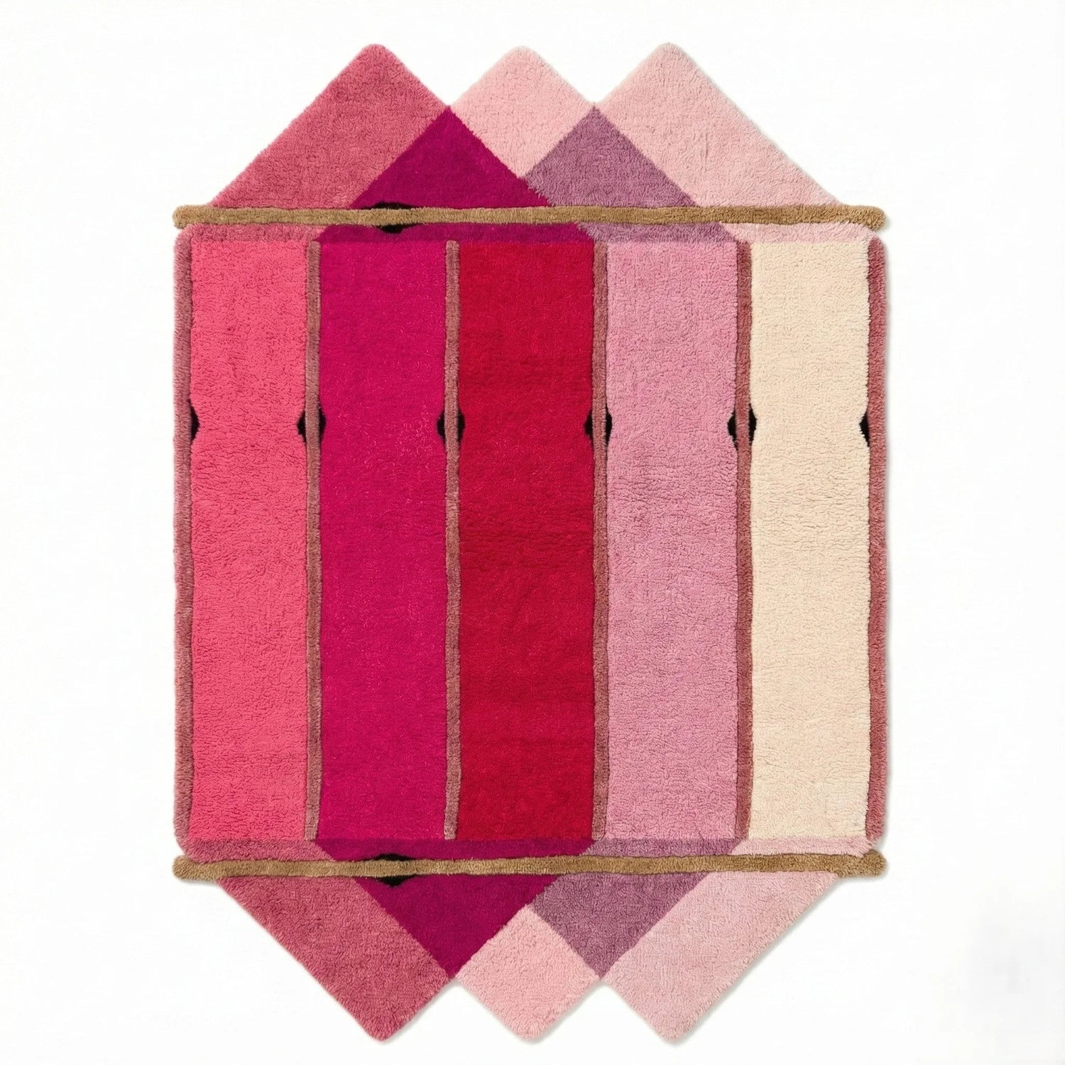 Pink Prism Geometric Hand-Tufted Wool Rug