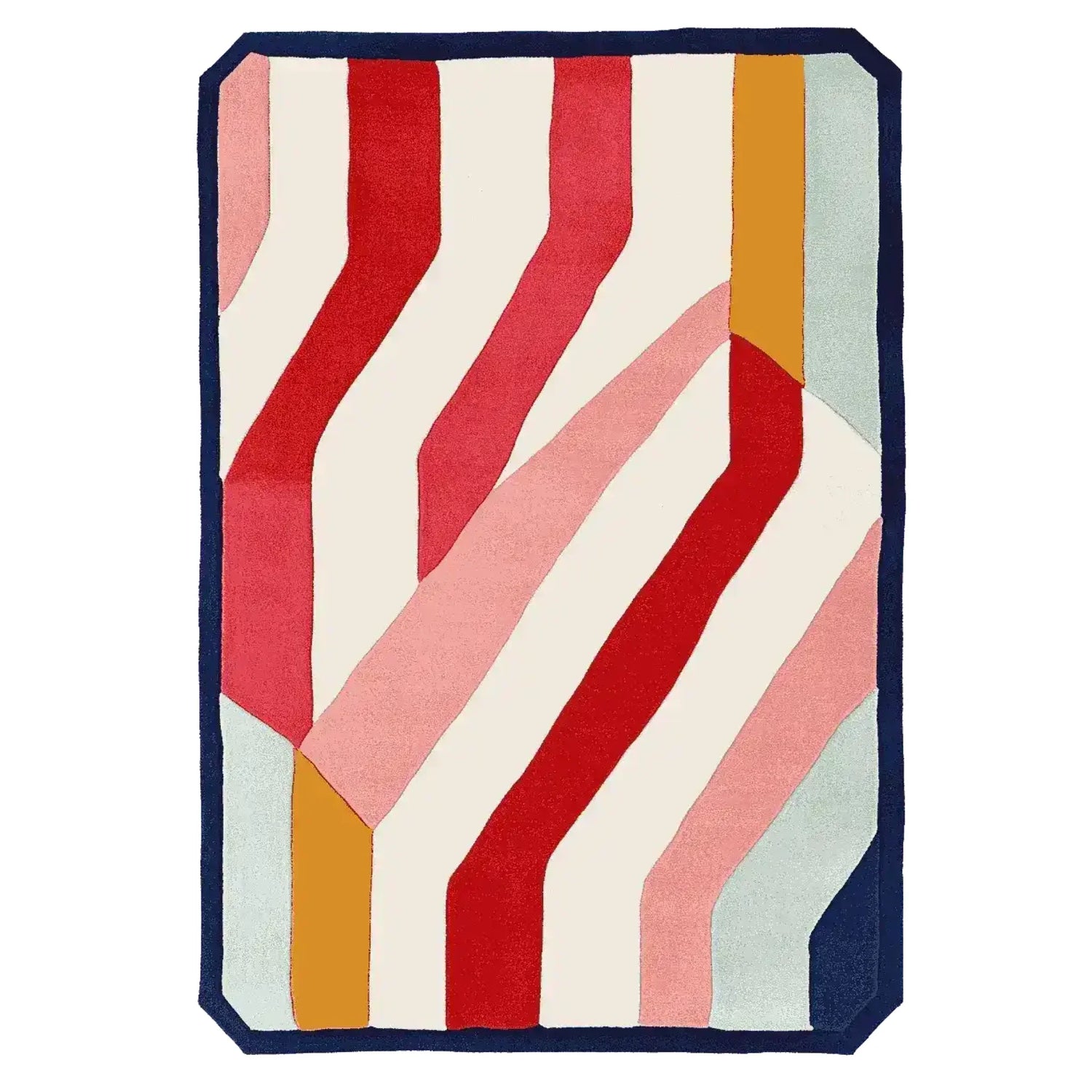 Pop Stripe Shuffle Hand Tufted Rug