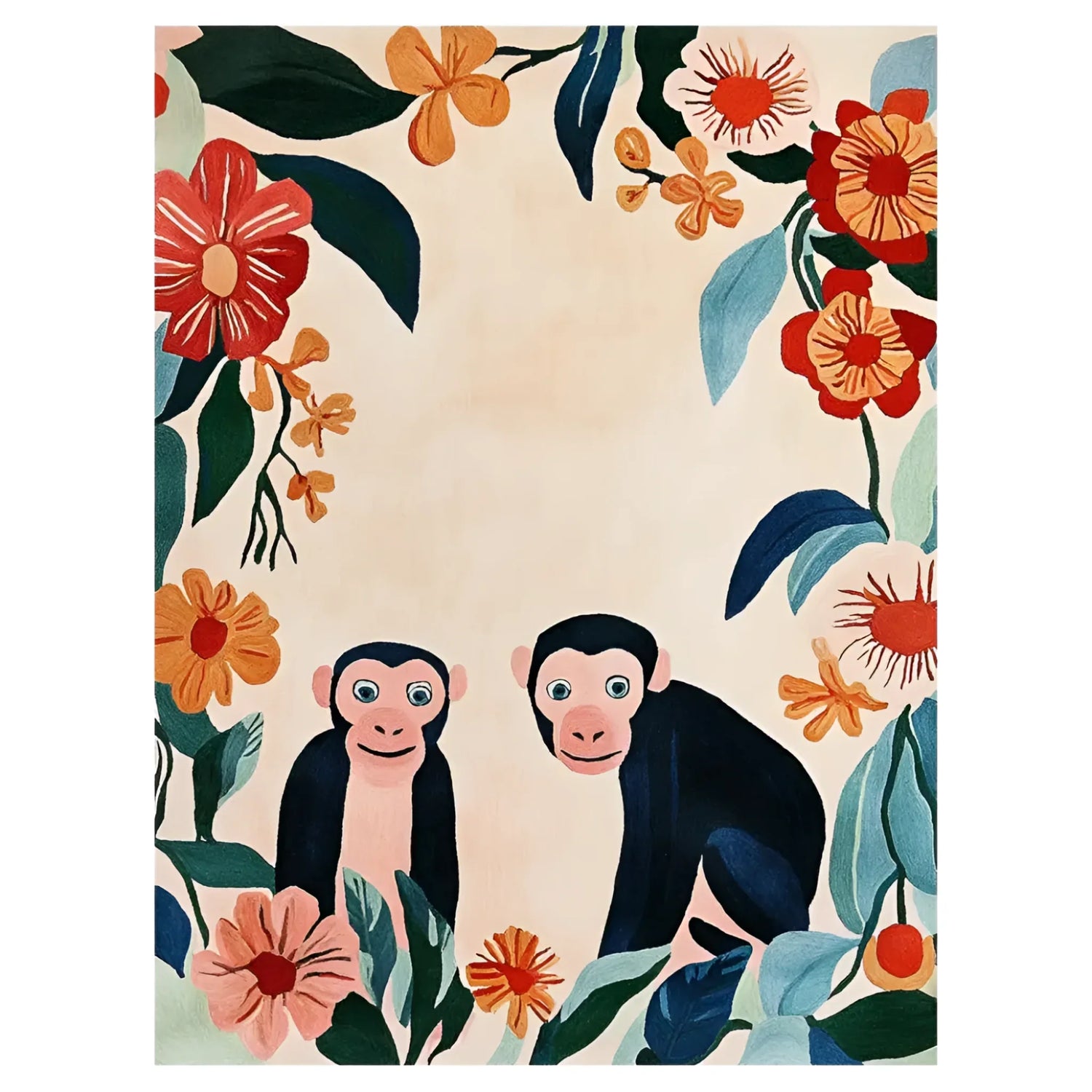 Primate Paradise Hand Tufted Wool Rug