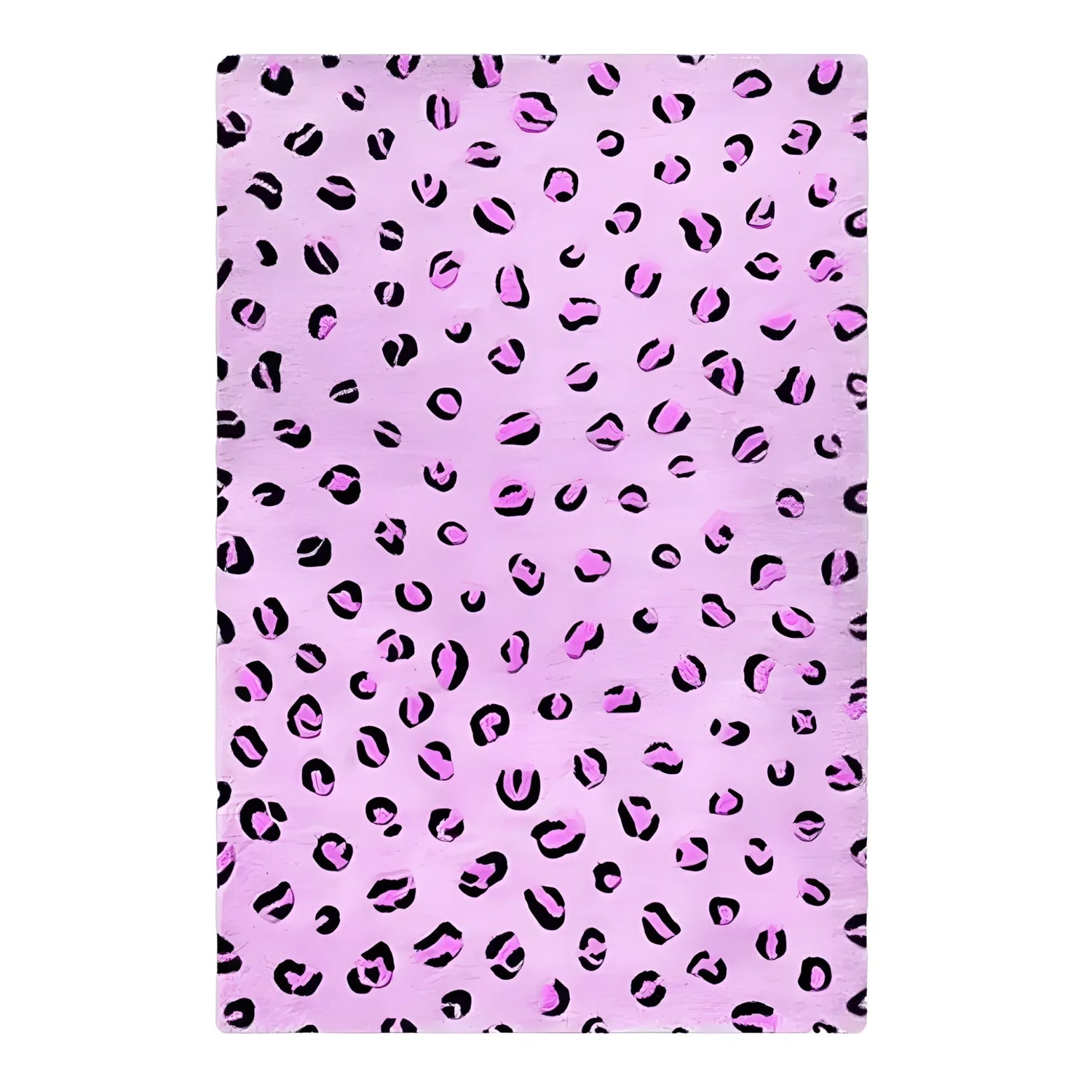 Purple Leopard Spots Hand Tufted Wool Rug