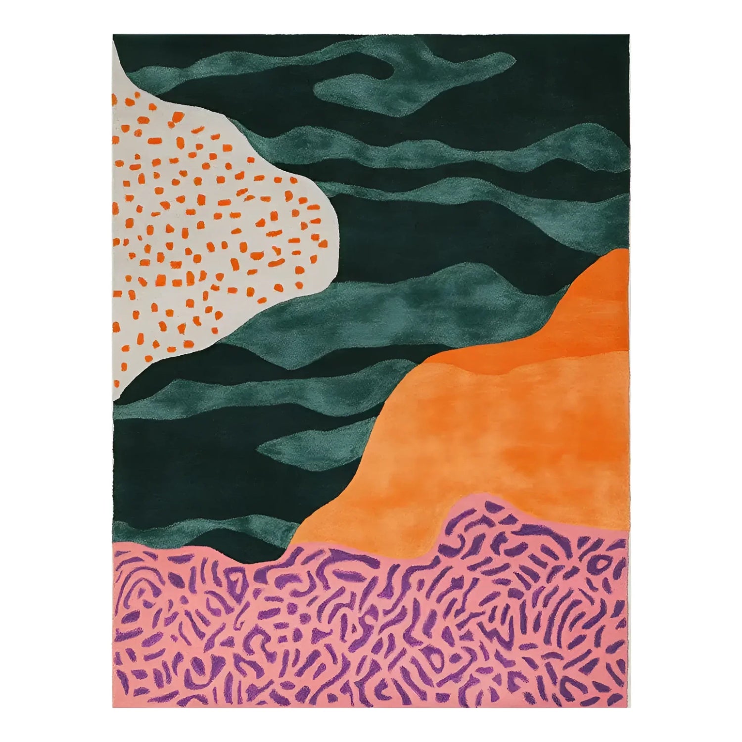 Radiant Bloom Tapestry Hand Tufted Wool Rug