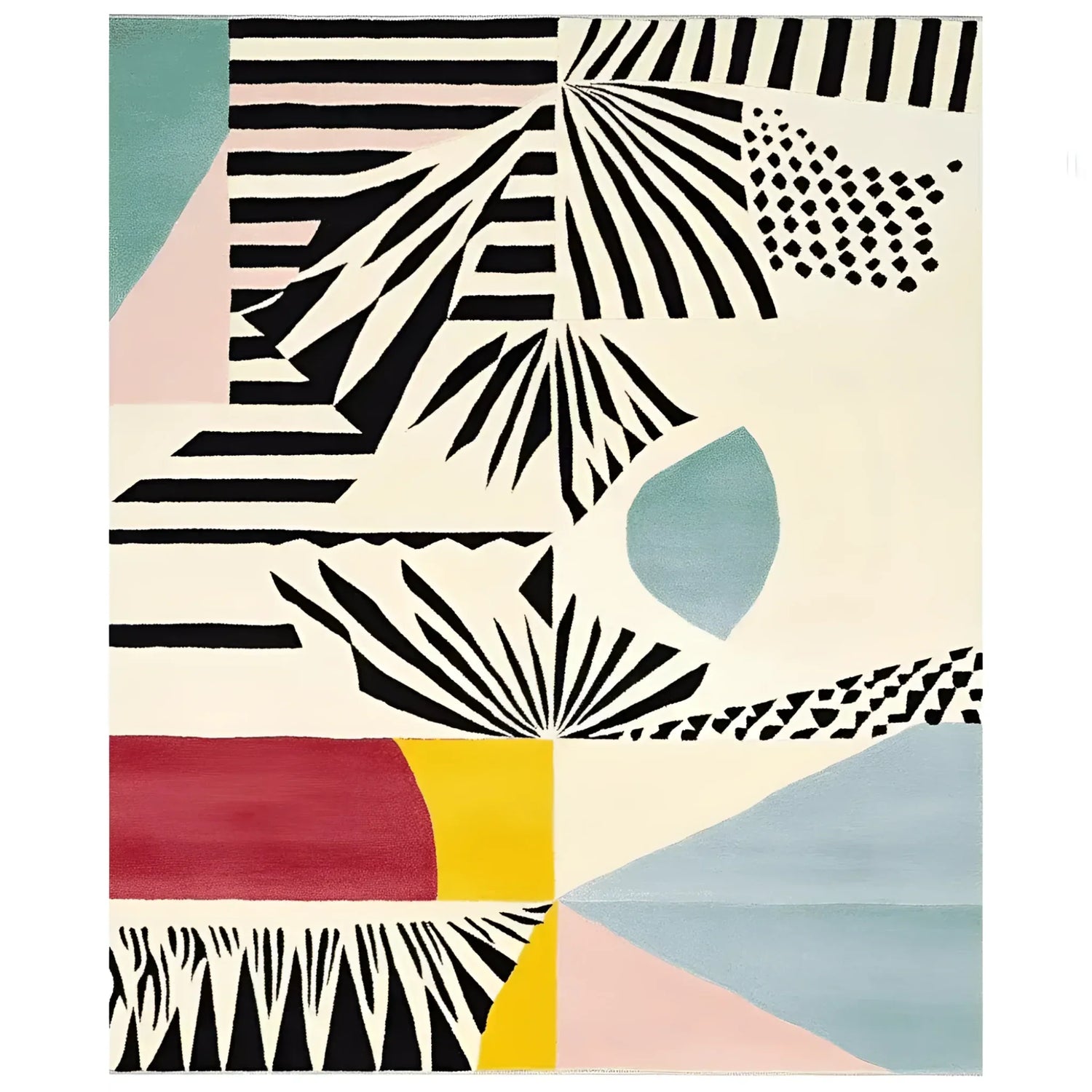 Retro Glitch Hand Tufted Rug