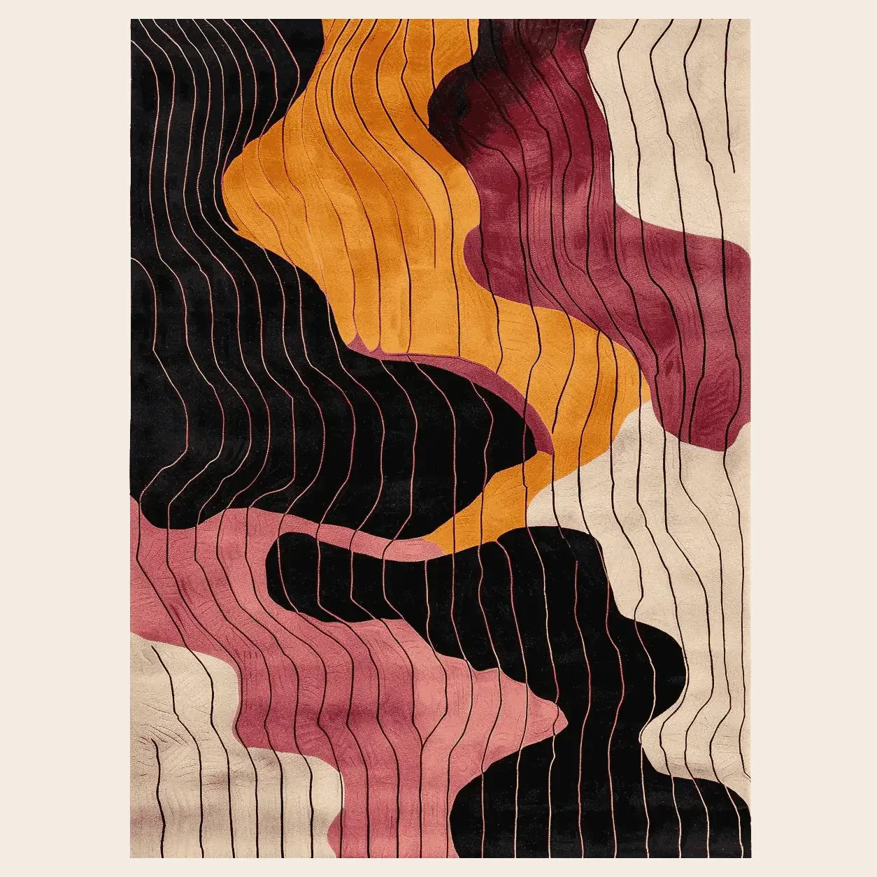 Retro Tide Hand Tufted Area Rug - rug
