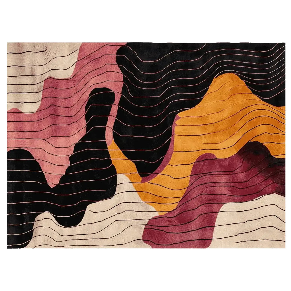 Retro Tide Hand Tufted Rug 8 - 1001 Knots