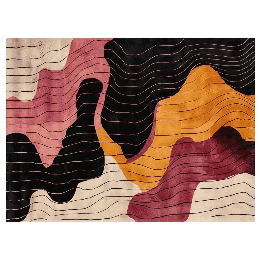 Retro Tide Hand Tufted Rug 3 - 1001 Knots