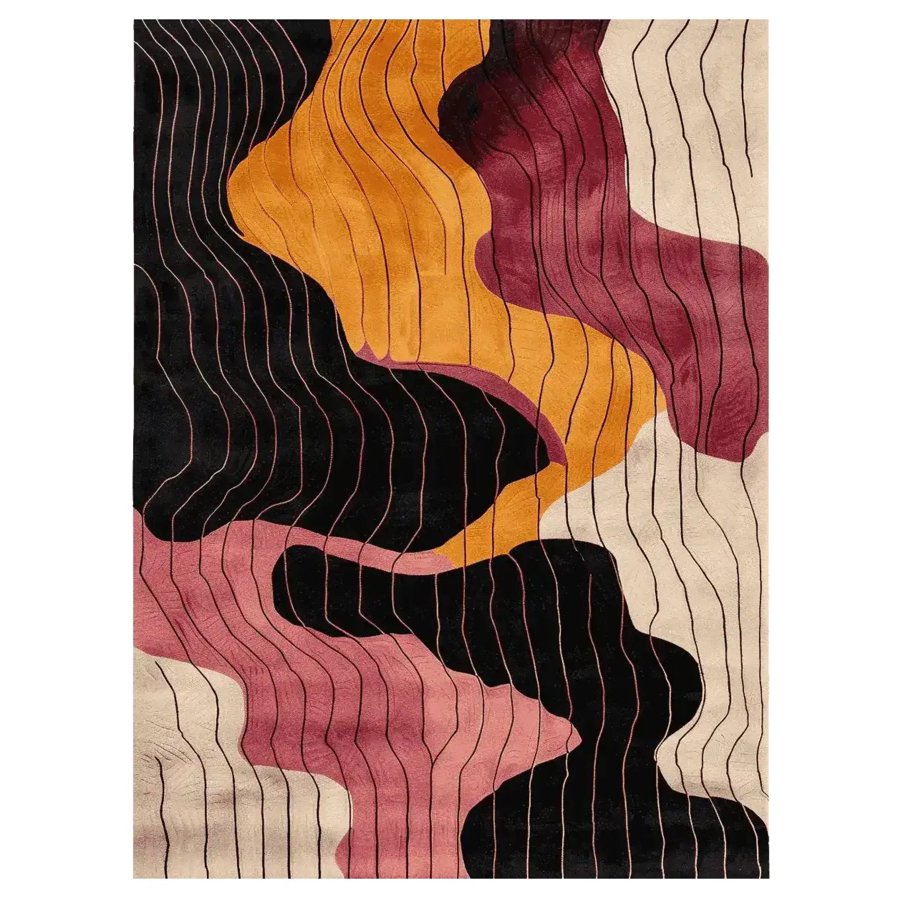 Retro Tide Hand Tufted Rug 7 - 1001 Knots