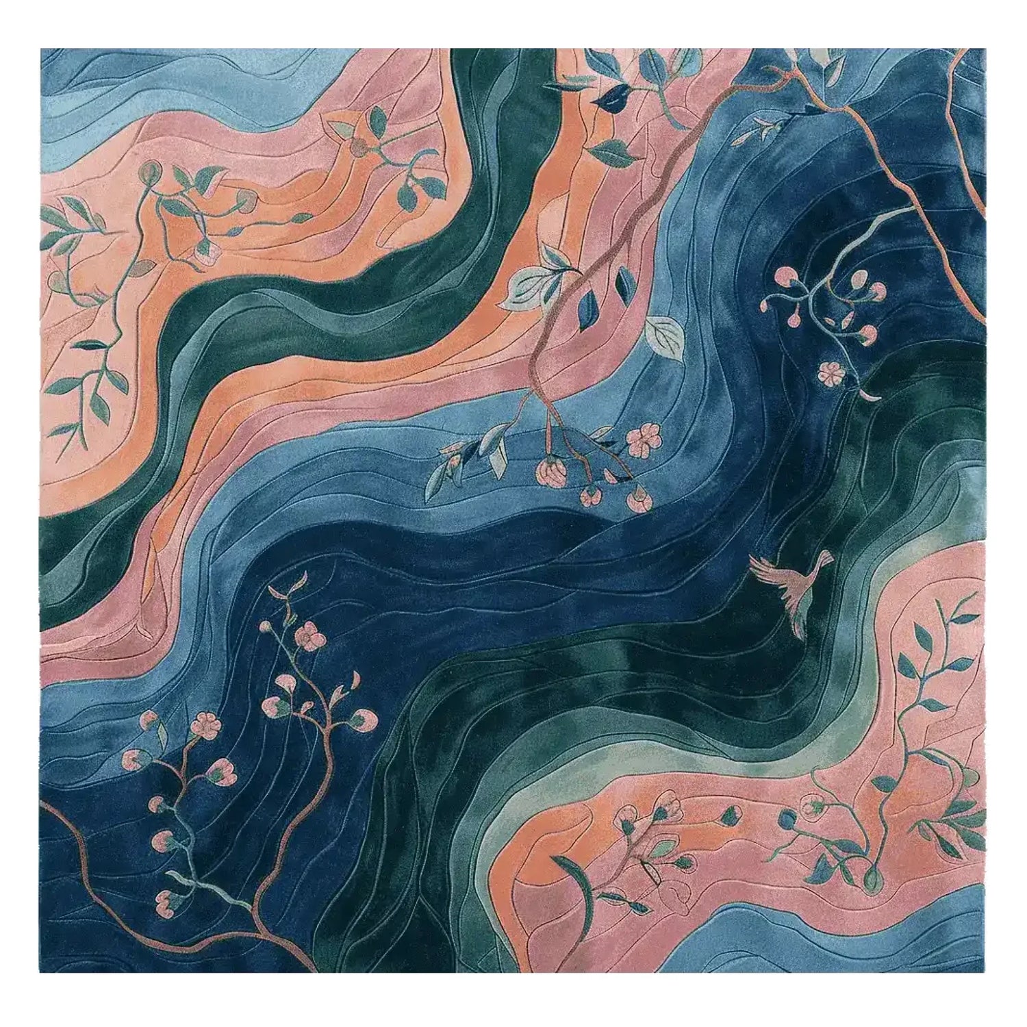 Rhythm of Blossoms Hand Tufted Rug