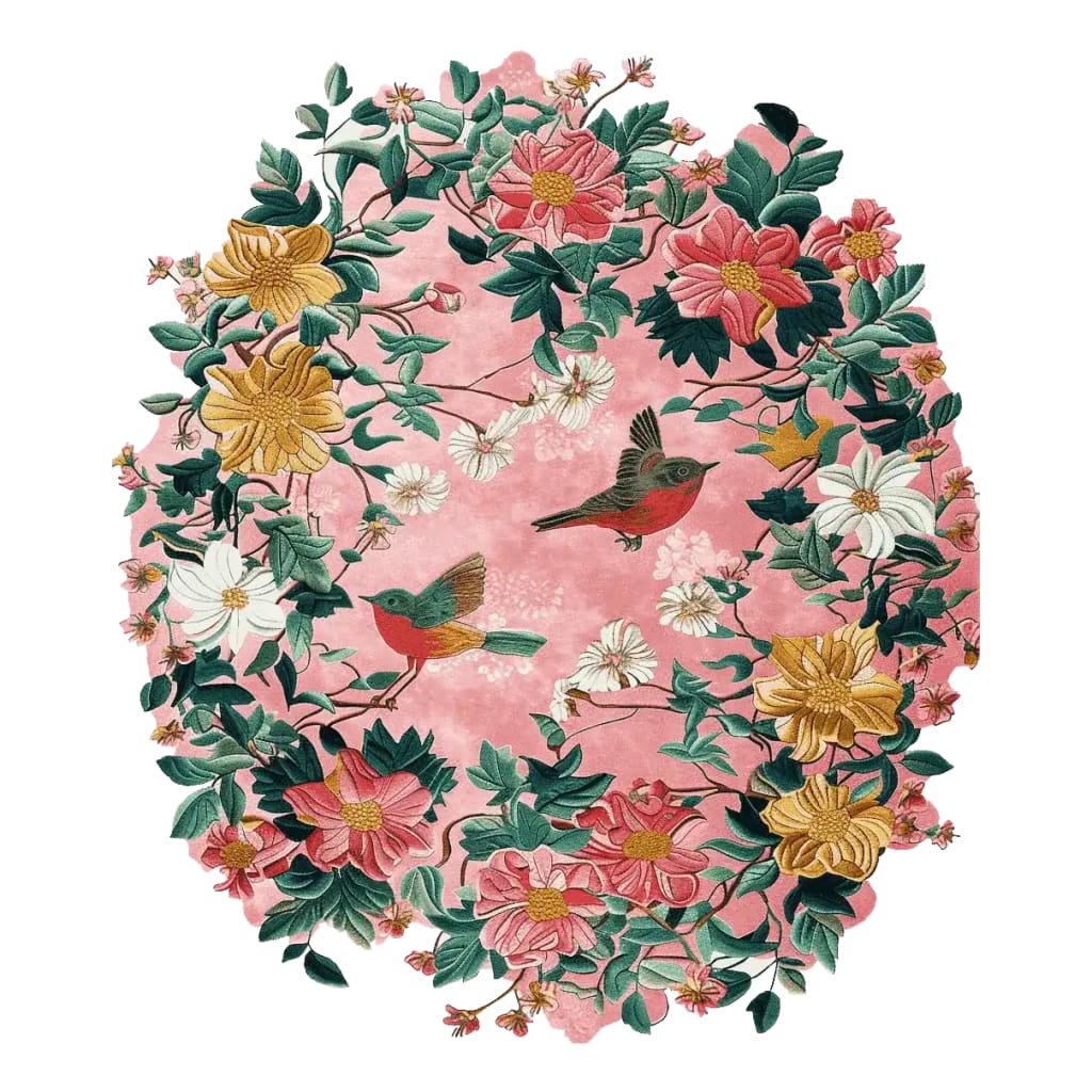 Romantic Tapestry Flight Hand Tufted Rug