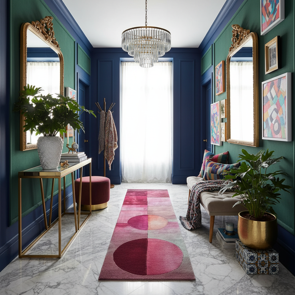 Rose Luxe Hand Tufted Wool Rug Runner