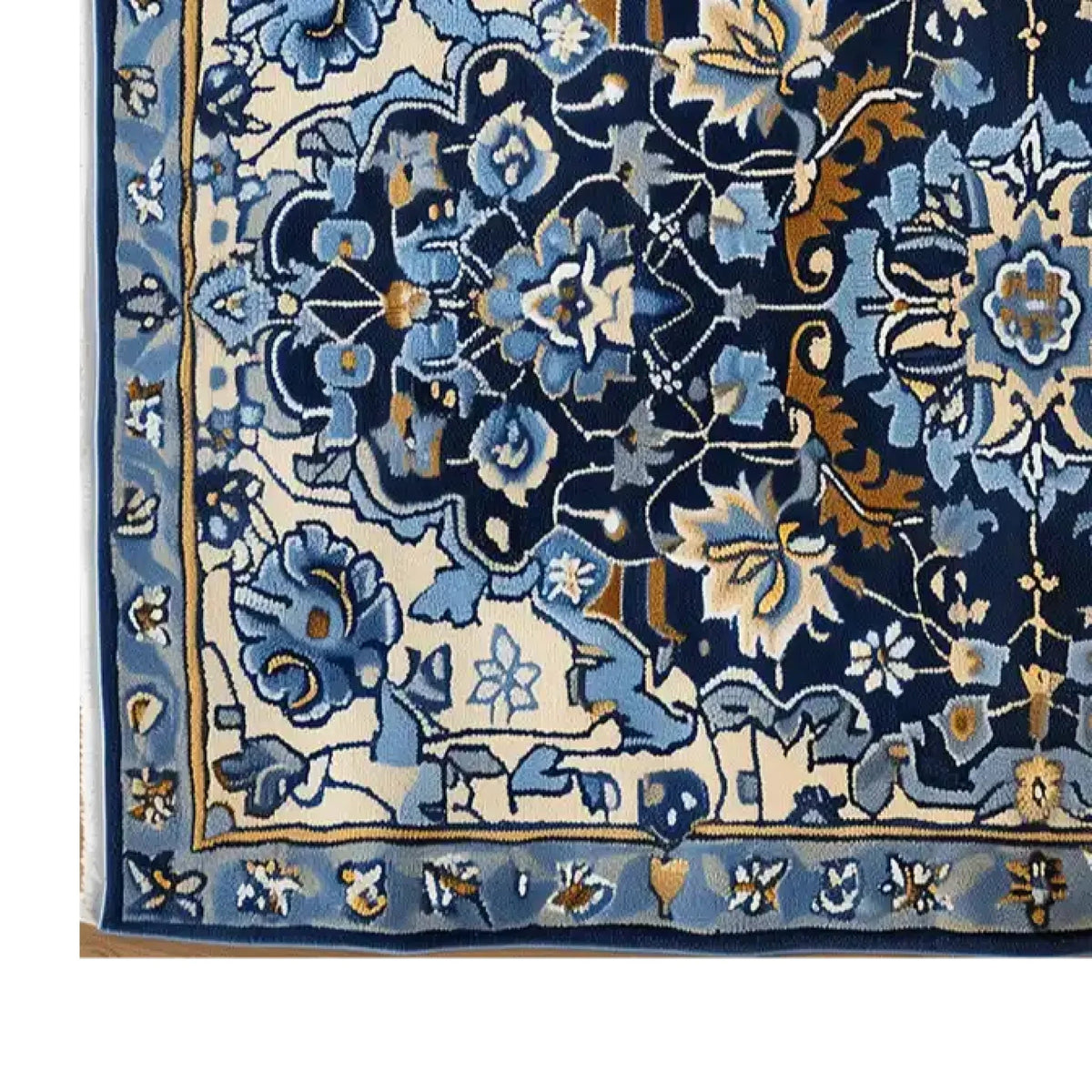 Sapphire Arabesque Hand Tufted Wool Rug 5 - 1001 Knots