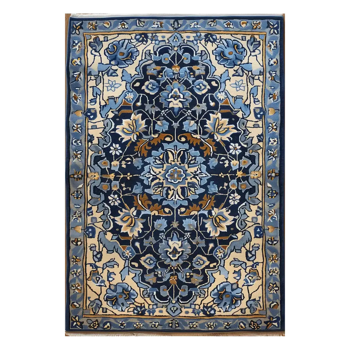 Sapphire Arabesque Hand Tufted Wool Rug 1 - 1001 Knots