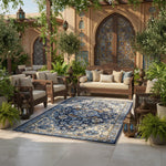 Sapphire Arabesque Hand Tufted Wool Rug 2 - 1001 Knots