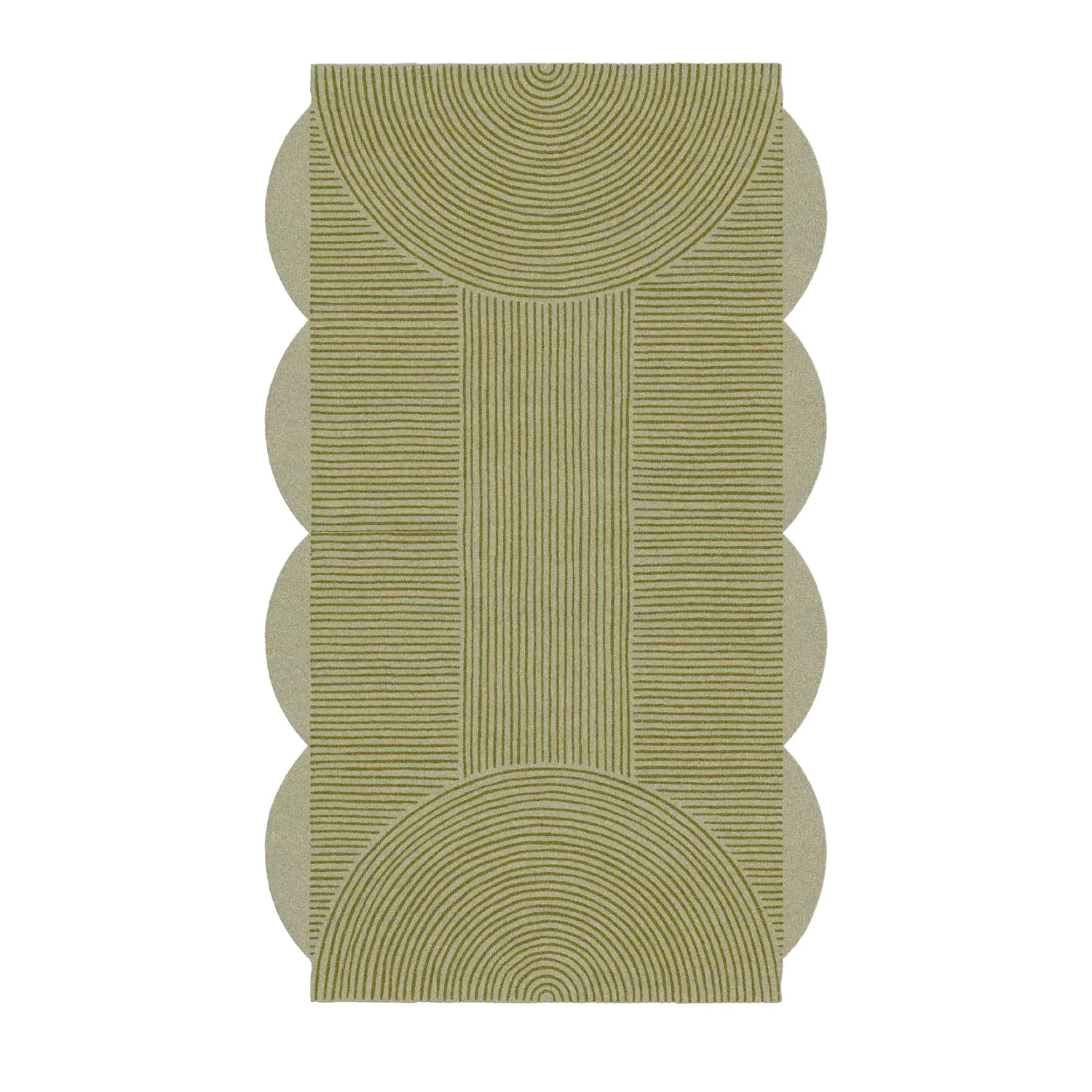 Scallop Arch Geometric Hand Tufted Wool Rug