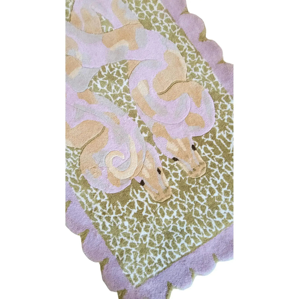 Scalloped Serpentine Duo Harmony Hand Tufted Rug 8 - 1001 Knots