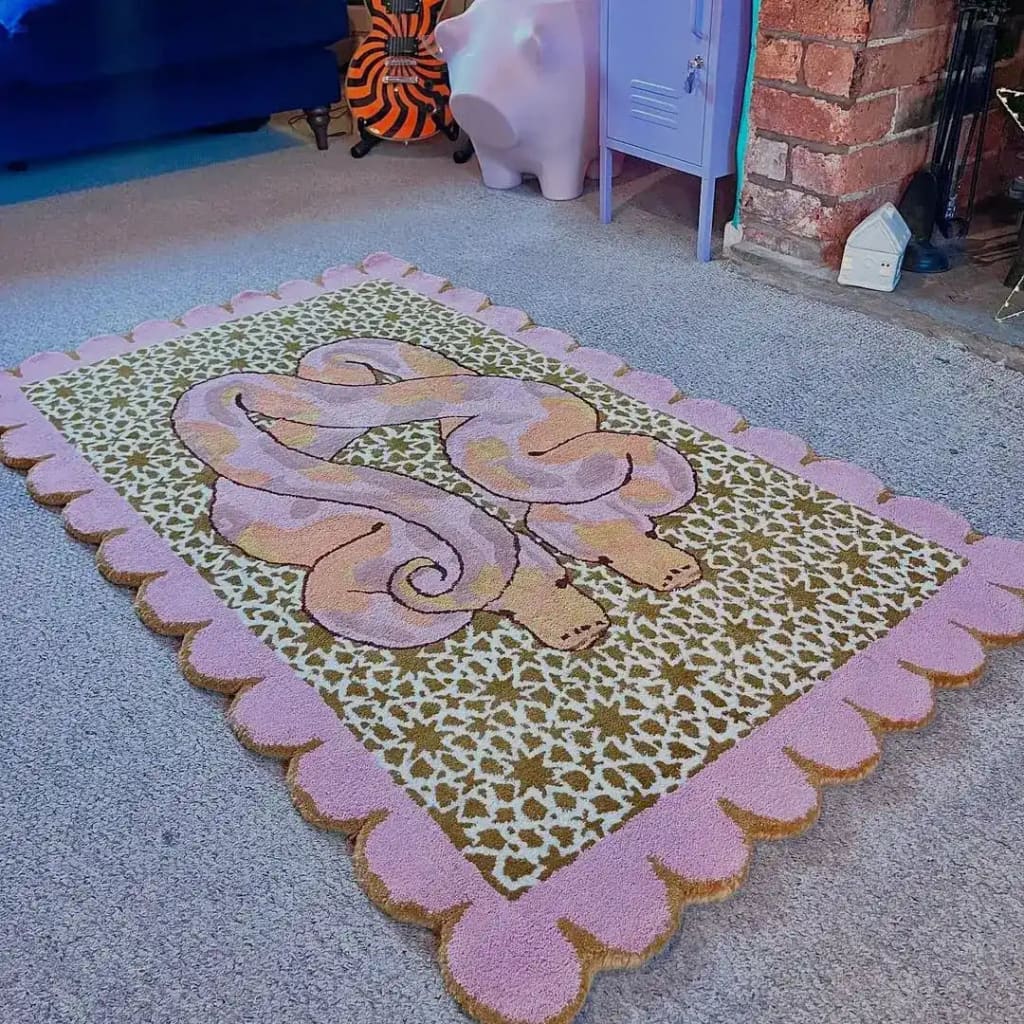 Scalloped Serpentine Duo Harmony Hand Tufted Rug 3 - 1001 Knots