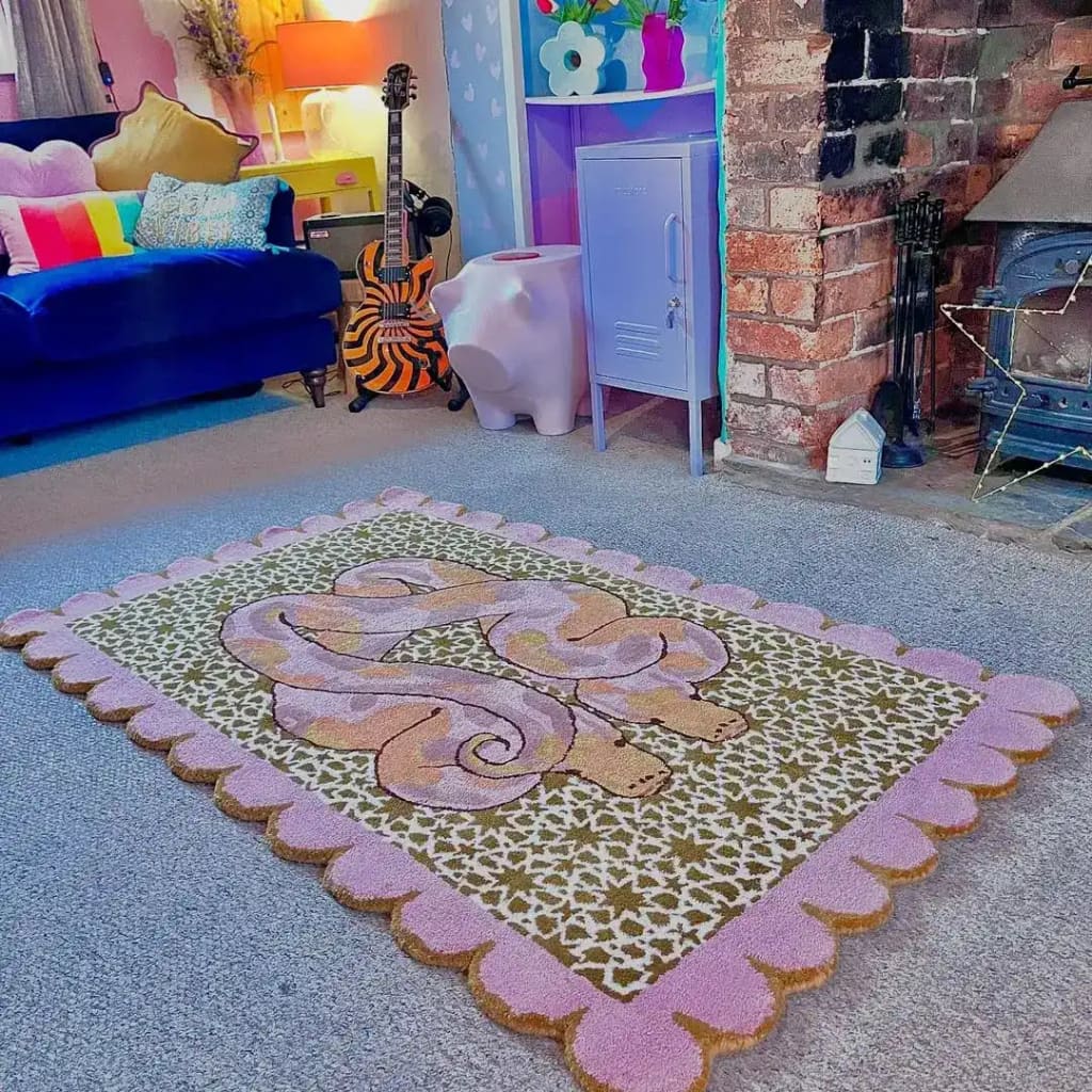 Scalloped Serpentine Duo Harmony Hand Tufted Rug 4 - 1001 Knots