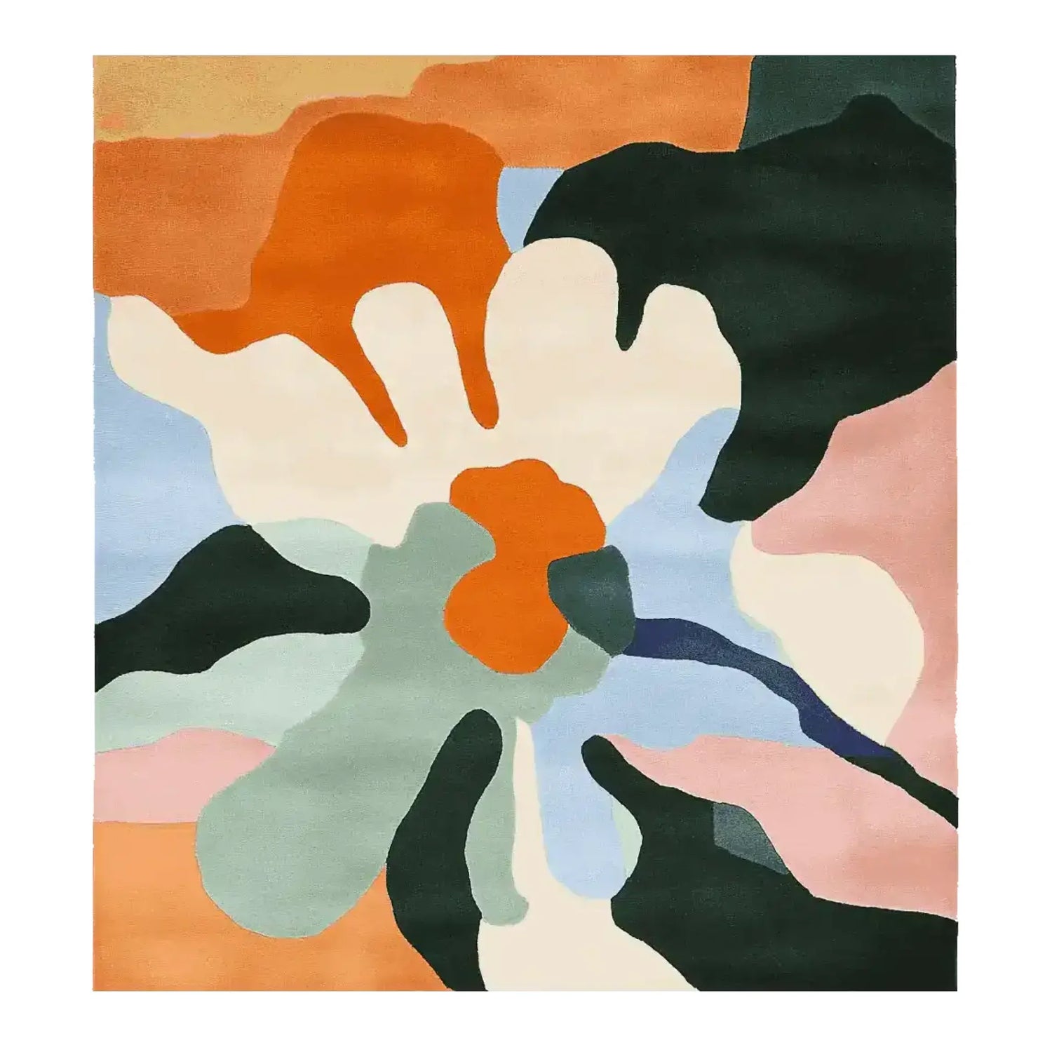 Serene Flower Radiance Hand Tufted Rug