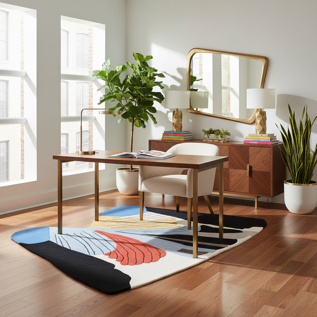 Soaring Shape Symphony Hand Tufted Rug