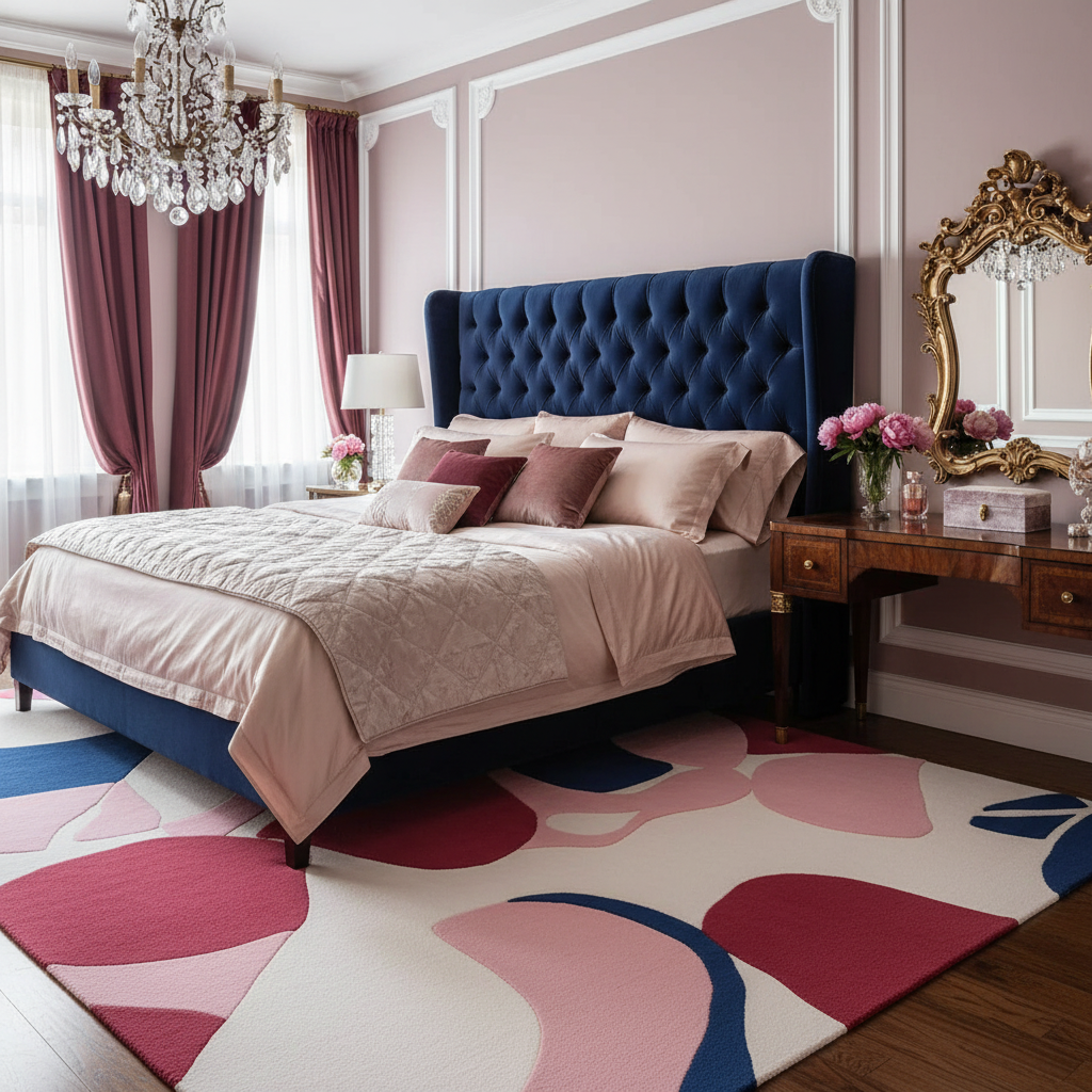 Soft Shapes Collide Hand Tufted Rug