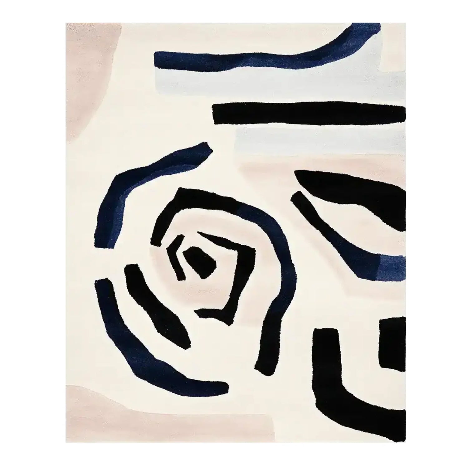 Soft Spiral Echo Hand Tufted Rug