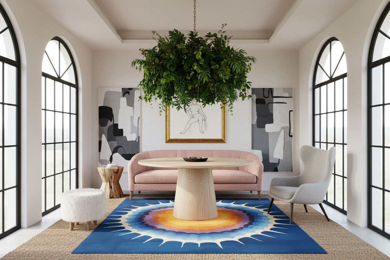 Solar Bloom Hand Knotted Rug