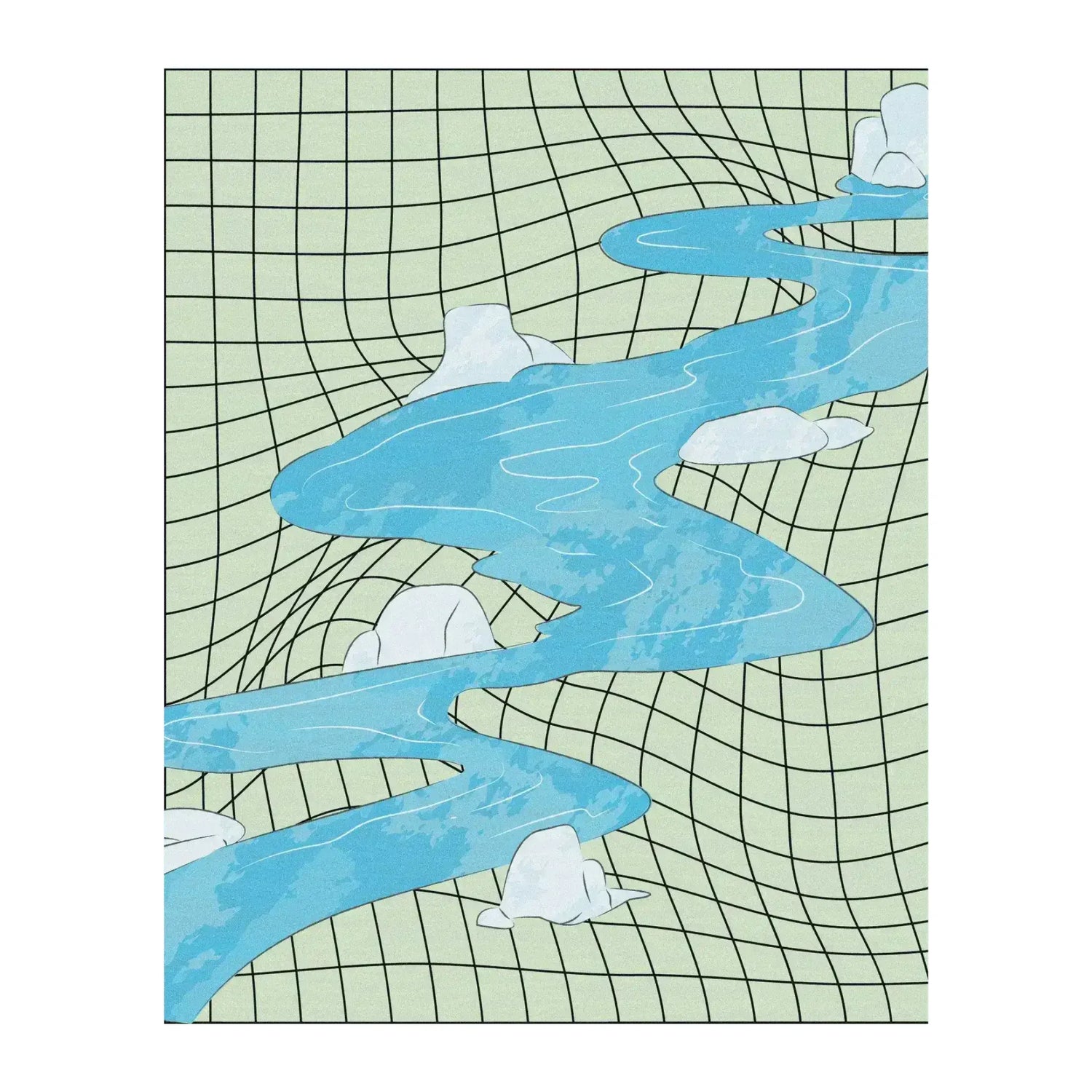 Space Time River Flow Hand Tufted Wool Rug