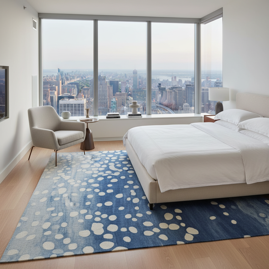 Starfall in Indigo Hand Tufted Rug