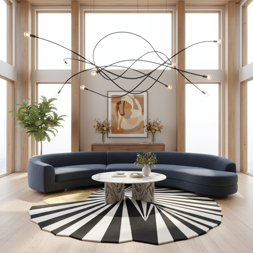 Step onto the Golden Sun Hand Tufted Wool Rug