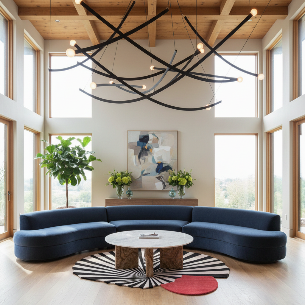 Step onto the Red Sun Hand Tufted Wool Rug