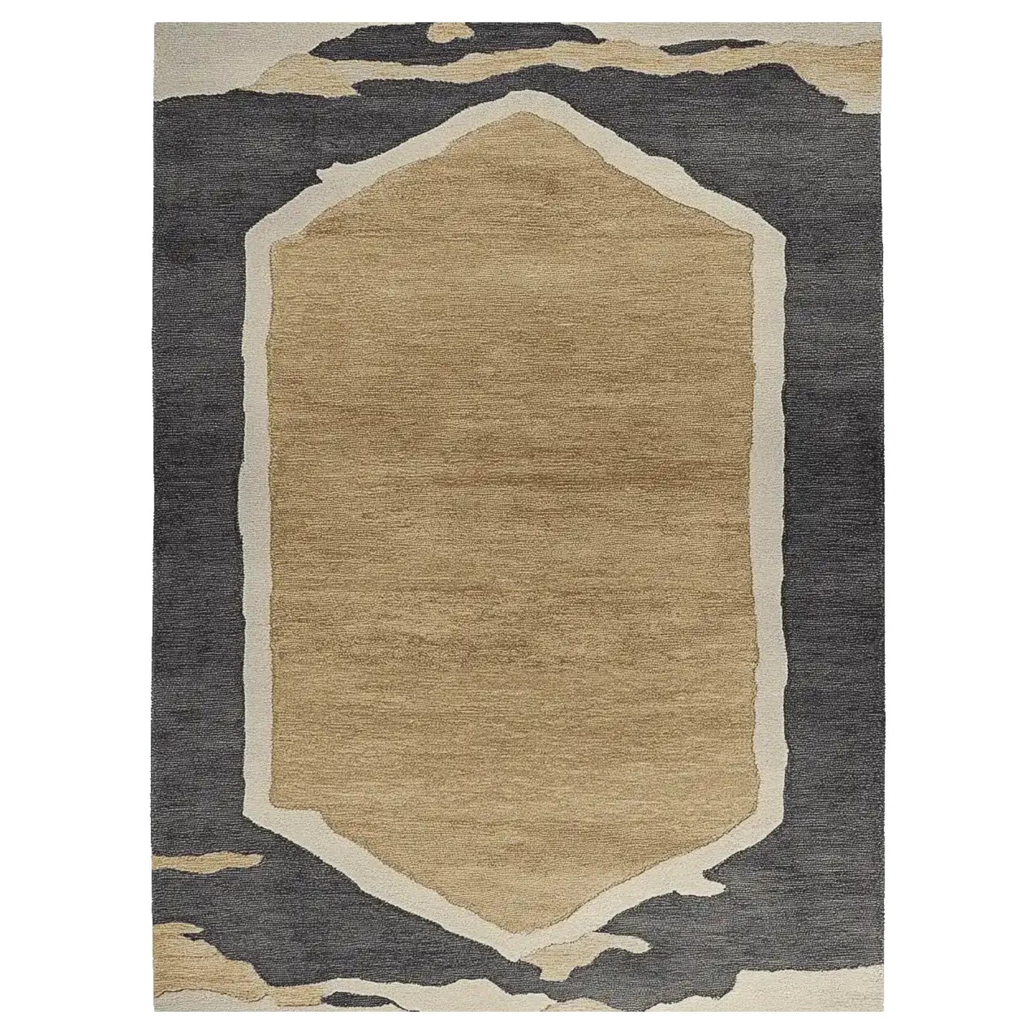 Stone Dune Border Hand Tufted Rug